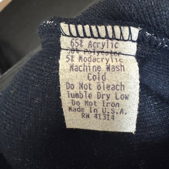 VTG Michigan Wolverines Vest Men's XL Blue Sherpa Embroidered 90s USA Sportswear - Picture 5 of 7